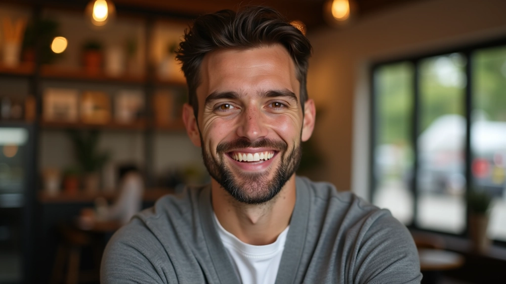 Pessoa a conversar num ambiente descontraído, demonstrando autenticidade e genuinidade na comunicação